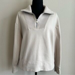 Athleta Cream Quarter-Zip Women's Sweater